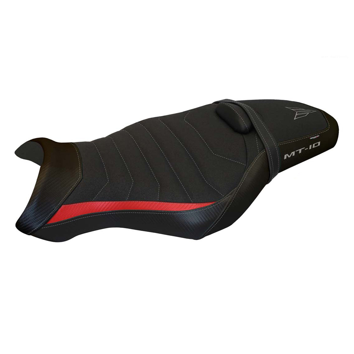 Yamaha MT-10 FZ10 2017-2025 Seat Cover Tappezzeria Italia Ultragrip in Red and Silver