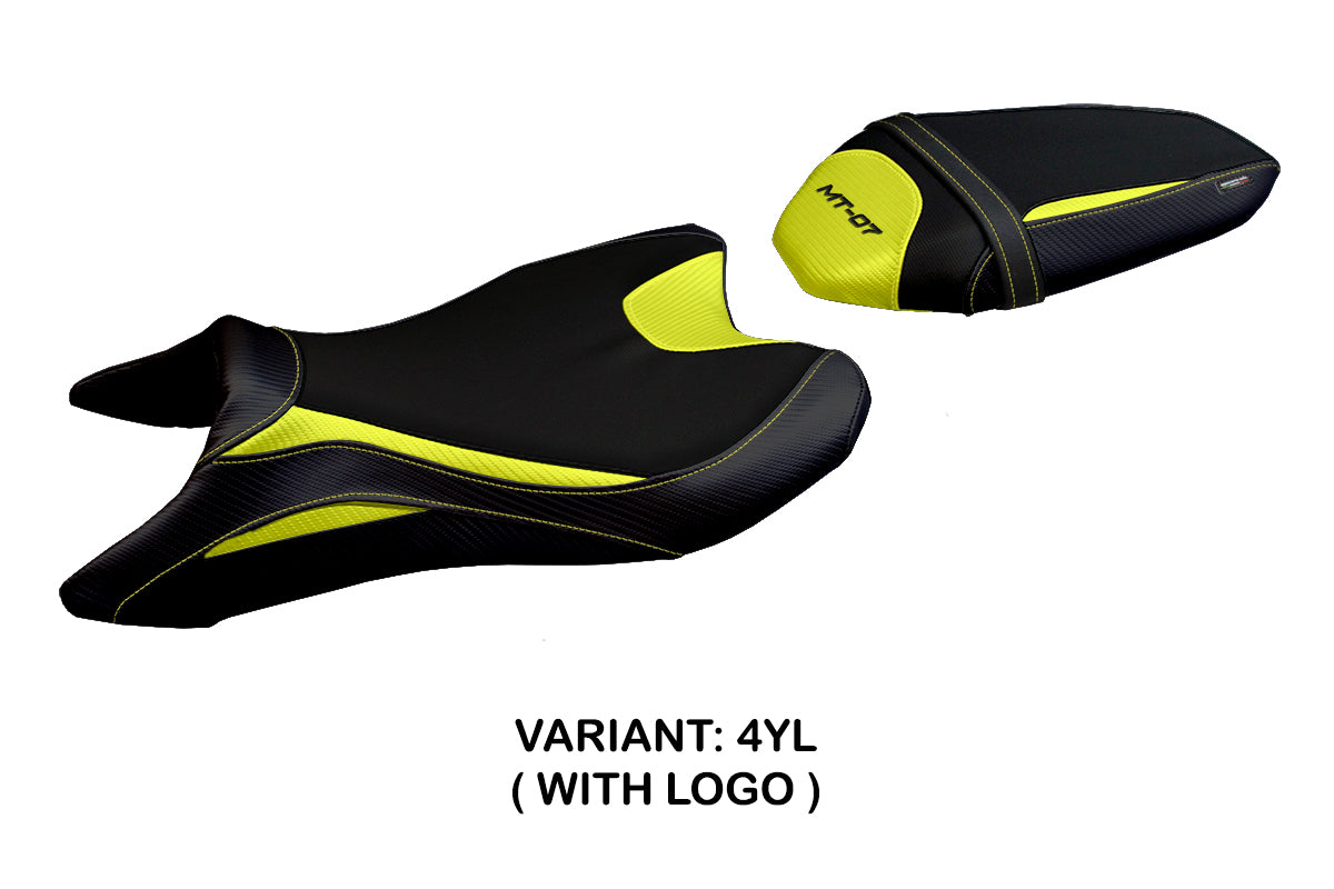 Yamaha MT-07 FZ07 2018-2024 Seat Cover Tappezzeria Italia in Yellow and Black