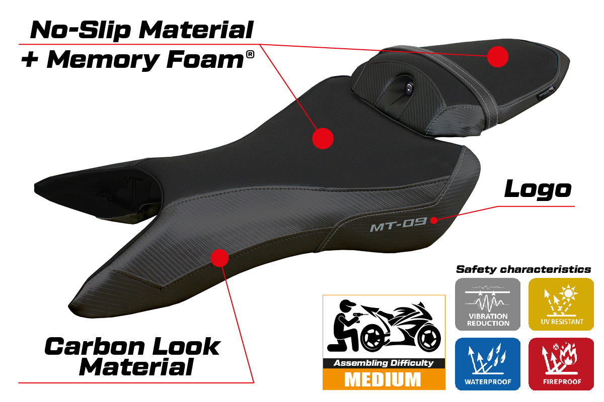 Yamaha MT-09 2024 Seat Cover Tappezzeria Comfort Black