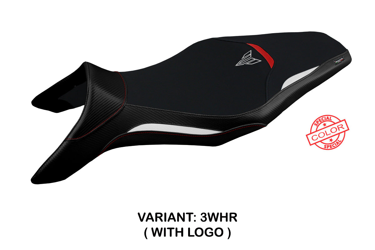 Yamaha MT-09 FZ09 2013-2020 Seat Cover Tappezzeria Italia in White and Red