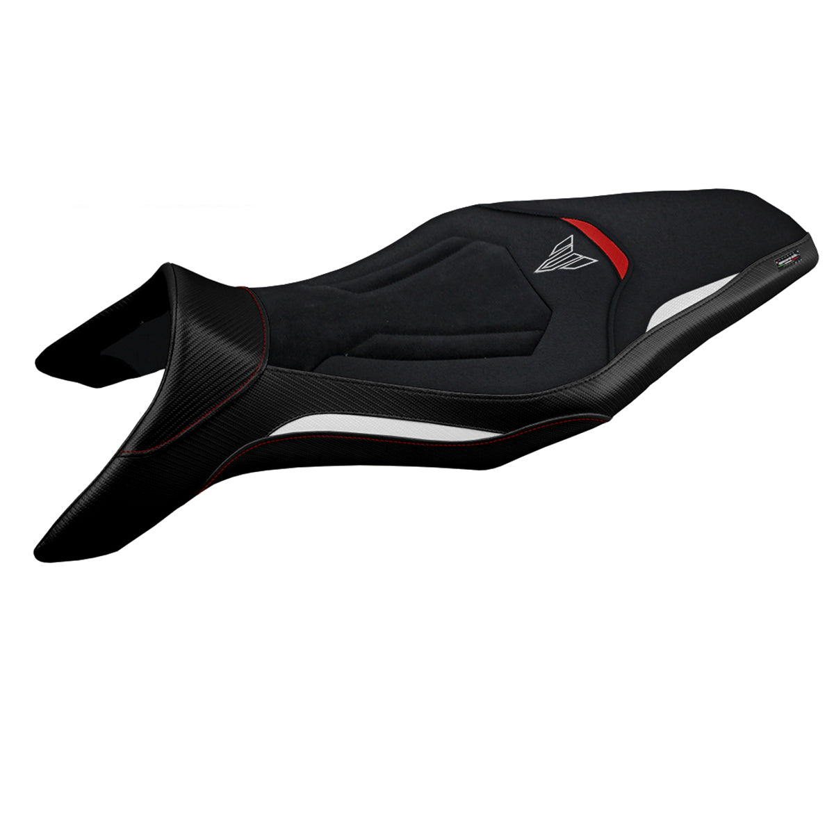 Yamaha MT-09 FZ09 2013-2020 Seat Cover Tappezzeria Italia Ultragrip in White and Red