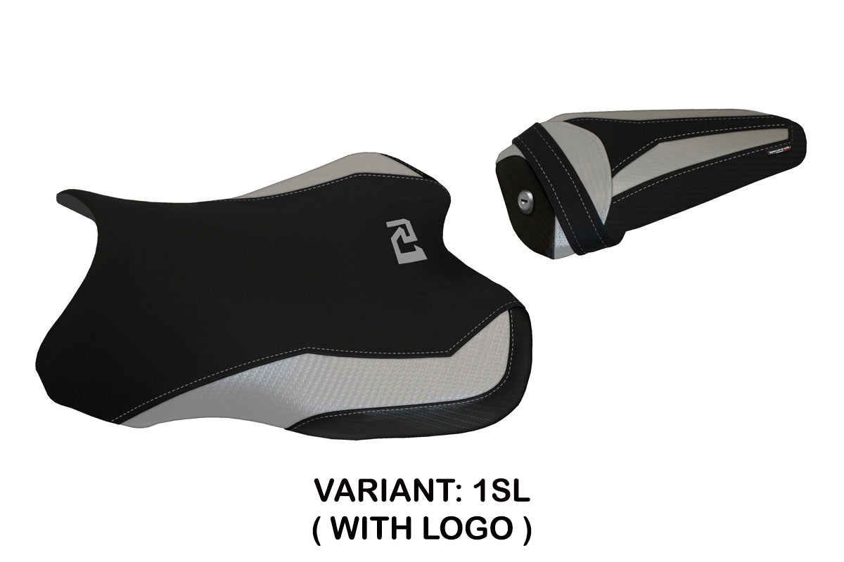 Yamaha YZF R1 2015-2025 Seat Cover Tappezzeria Italia in Silver and Black