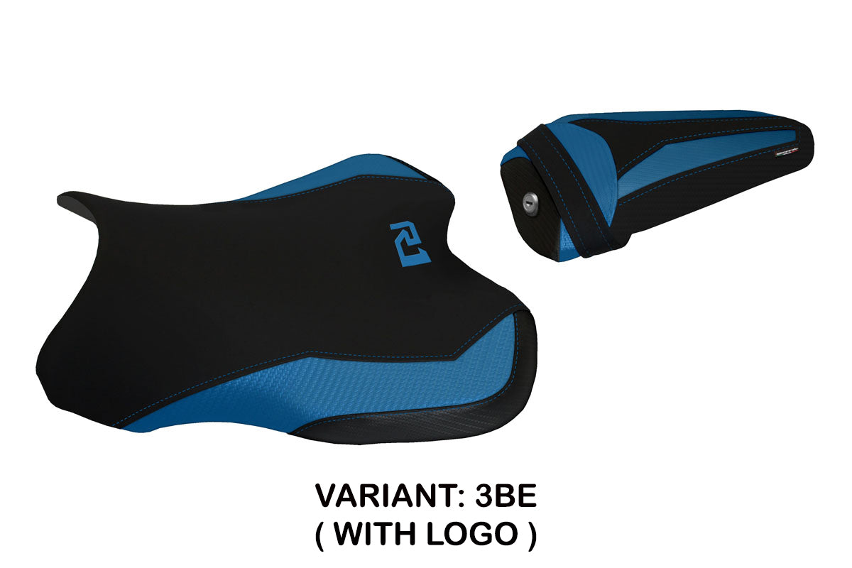 Yamaha YZF R1 2015-2025 Seat Cover Tappezzeria Italia in Blue and Black