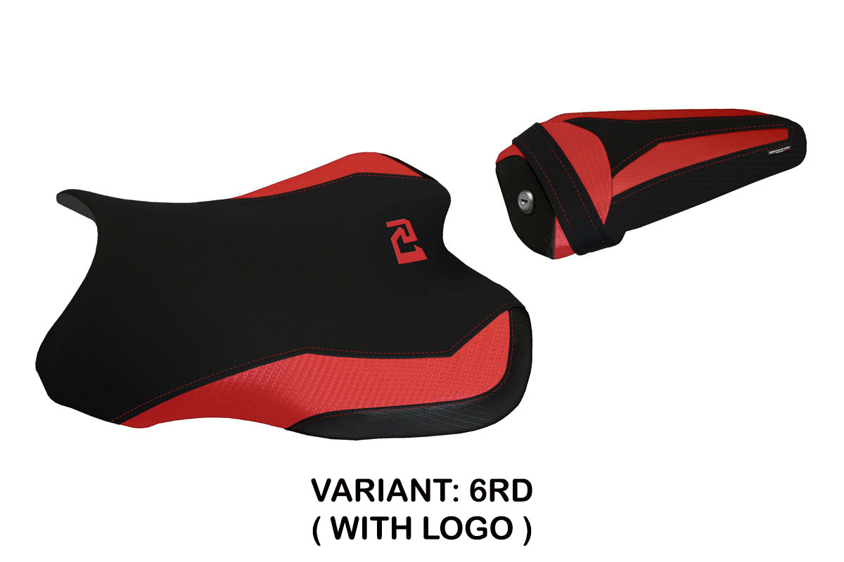 Yamaha YZF R1 2015-2025 Seat Cover Tappezzeria Italia in Red and Black
