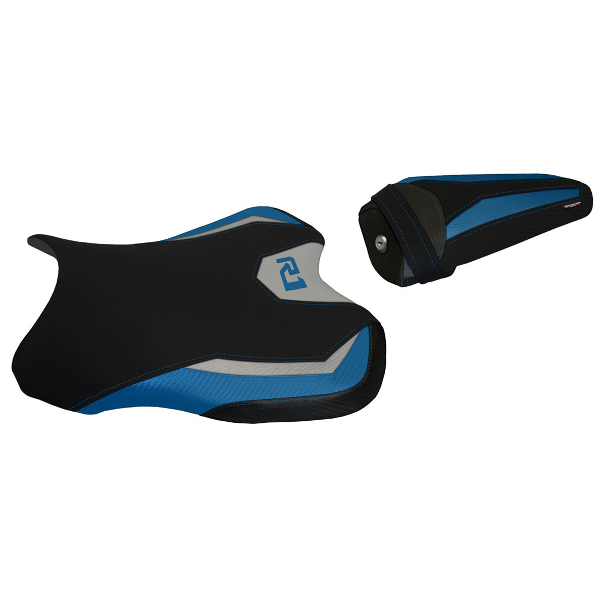 Yamaha YZF R1 2015-2025 Seat Cover Tappezzeria Italia in Blue and Silver