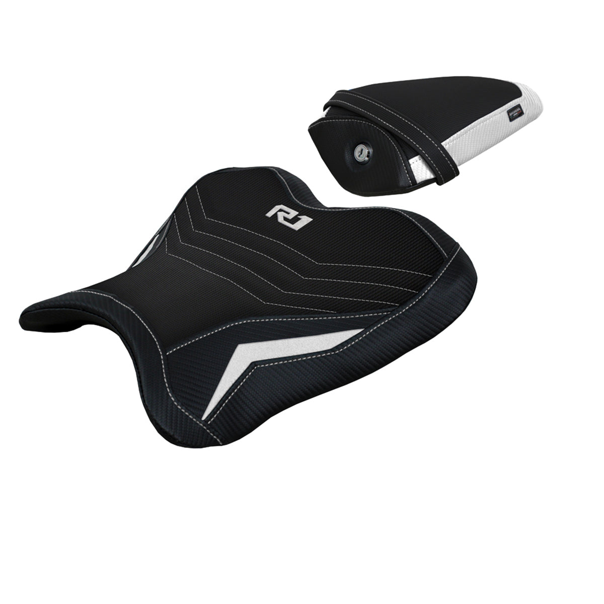 Yamaha YZF R1 2015-2025 Seat Cover Tappezzeria Italia Comfort in White
