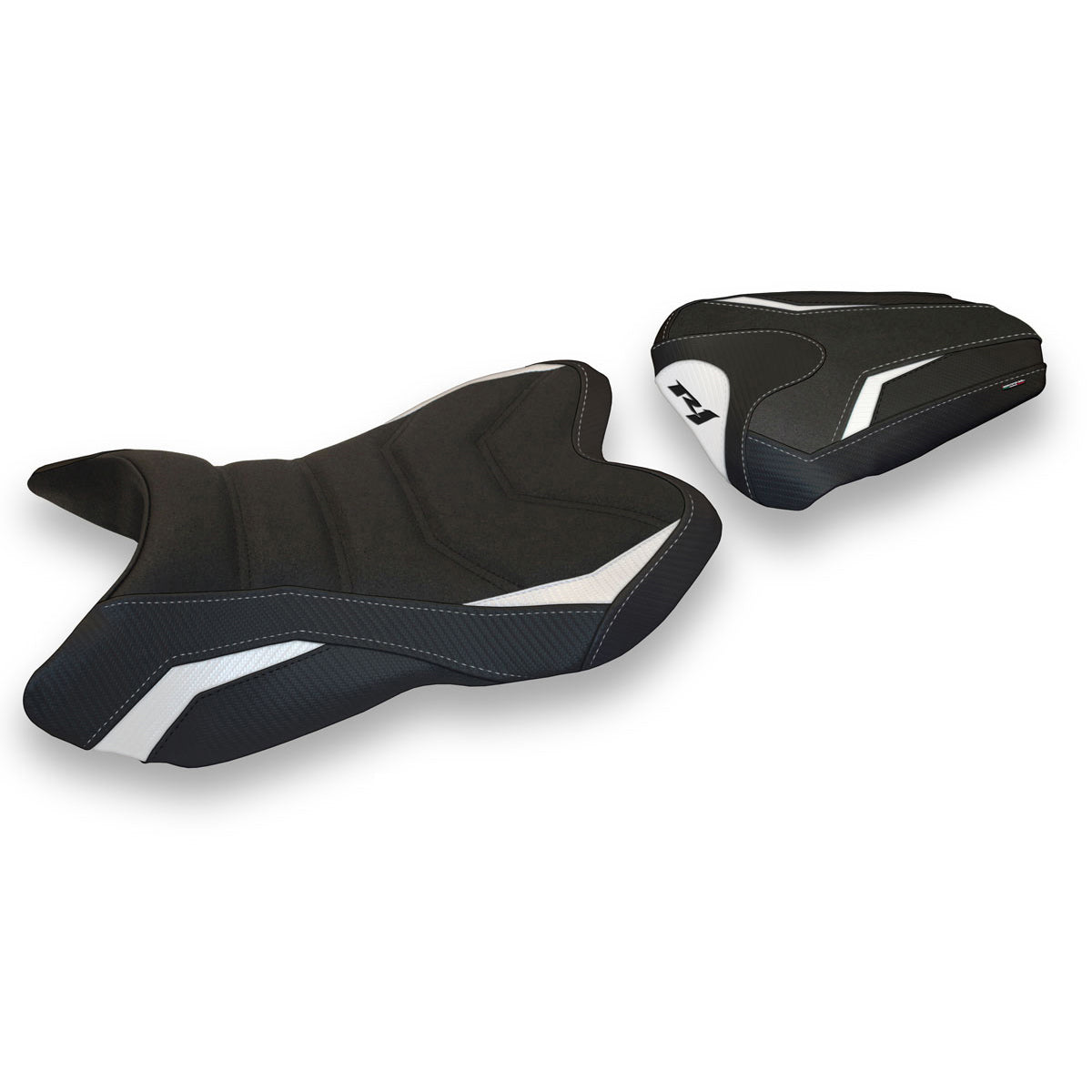 Yamaha YZF R1 2007-2008 Seat Cover Tappezzeria Italia Ultragrip in White and Black