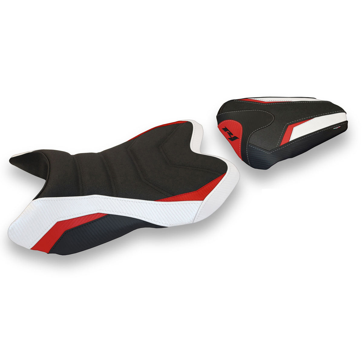 Yamaha YZF R1 2007-2008 Seat Cover Tappezzeria Italia Ultragrip in White, Red and Black SE