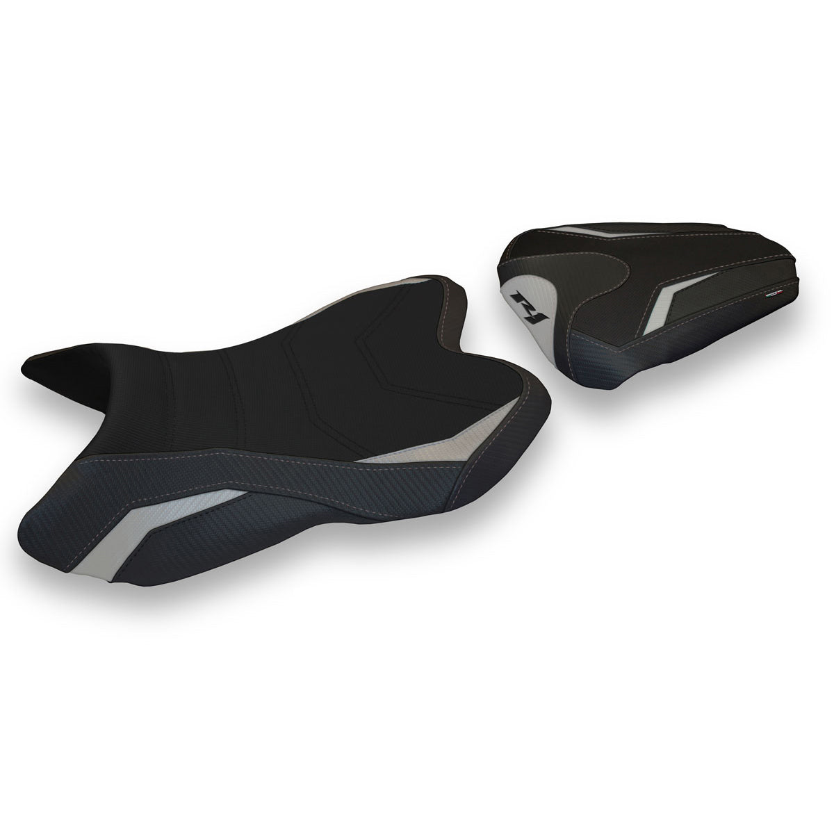 Yamaha YZF R1 2007-2008 Seat Cover Tappezzeria Italia in Silver and Black