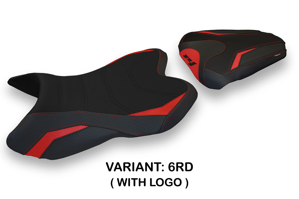Yamaha YZF R1 2007-2008 Seat Cover Tappezzeria Italia in Red and Black