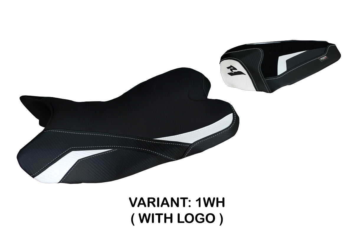 Yamaha YZF R1 2009-2014 Seat Cover Tappezzeria Italia in White and Black