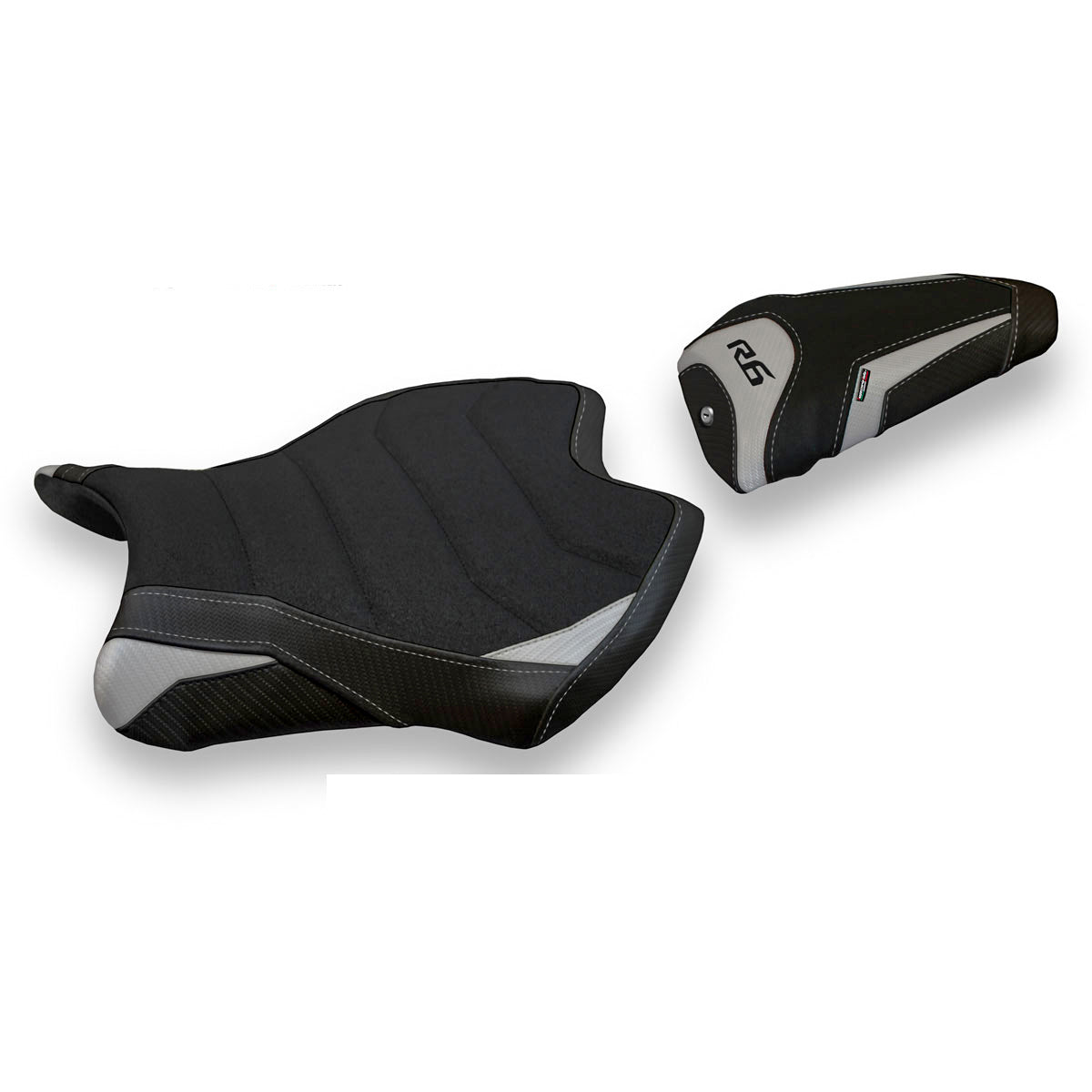 Yamaha YZF R6 2017-2025 Seat Cover Tappezzeria Italia Ultragrip in Silver