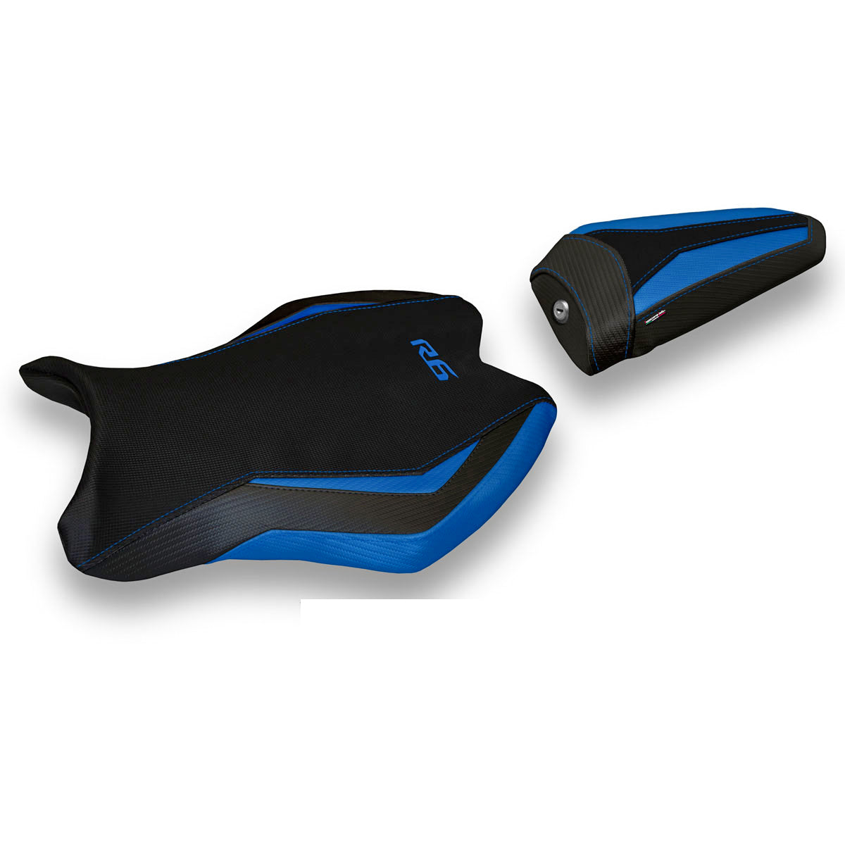 Yamaha YZF R6 2017-2025 Seat Cover Tappezzeria Italia in Blue and Black