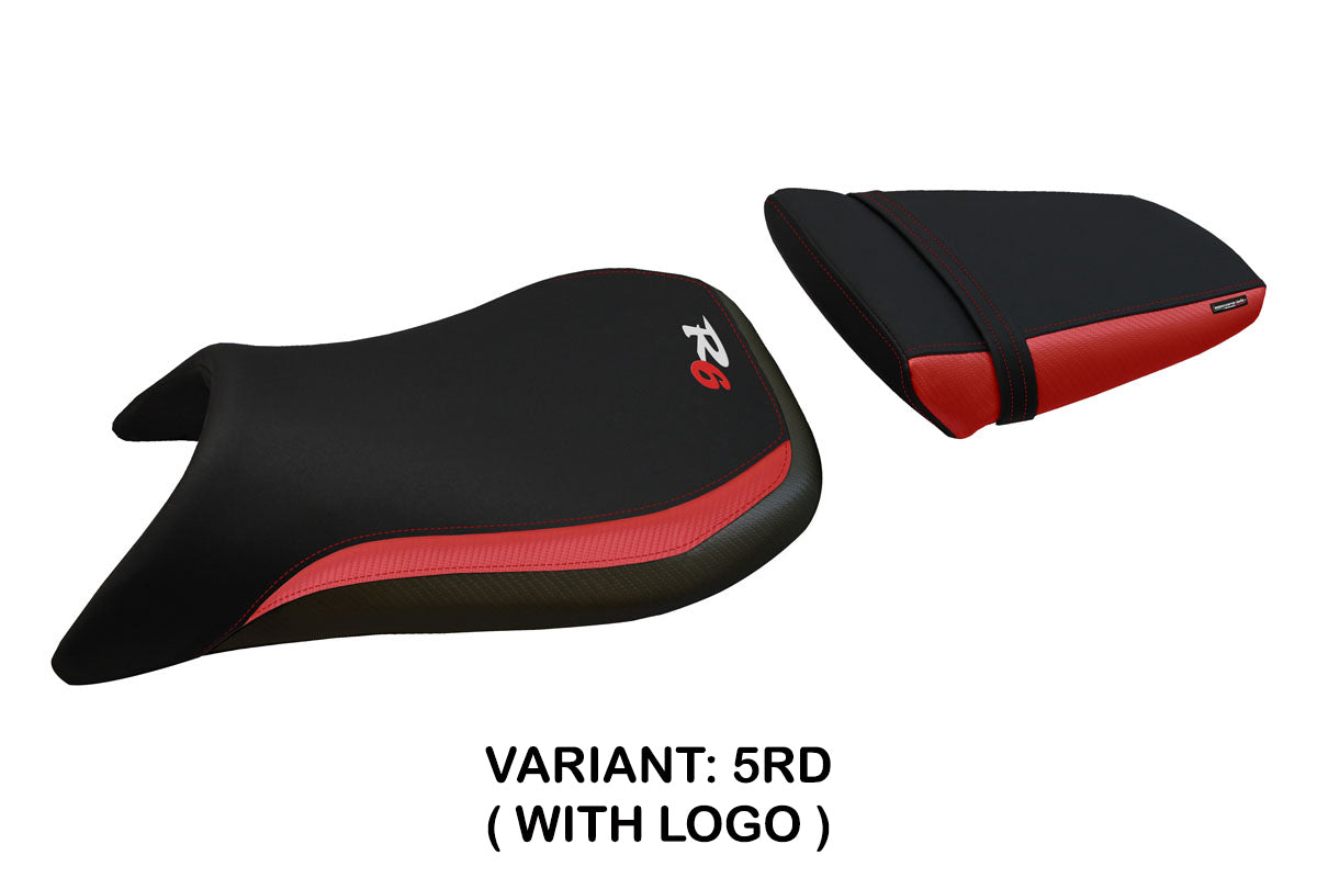 Yamaha YZF R6 1999-2002 Seat Cover Tappezzeria Italia in Red and Black