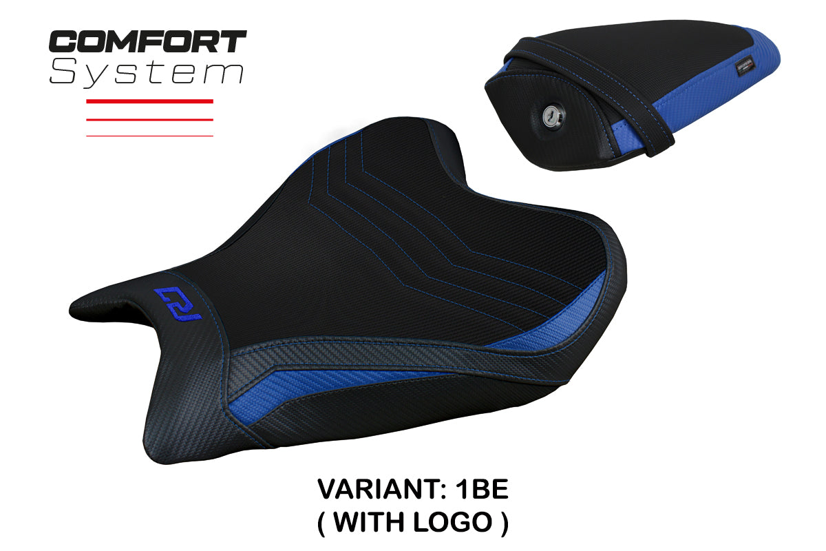 Yamaha YZF R7 2021-2025 Seat Cover Tappezzeria Italia Comfort in Blue and Black