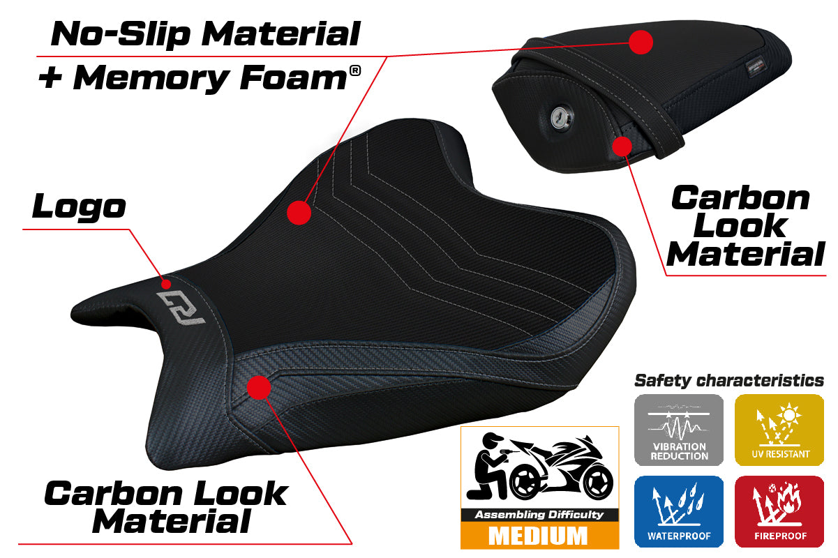 Yamaha YZF R7 2021-2025 Seat Cover Tappezzeria Italia Comfort in Black