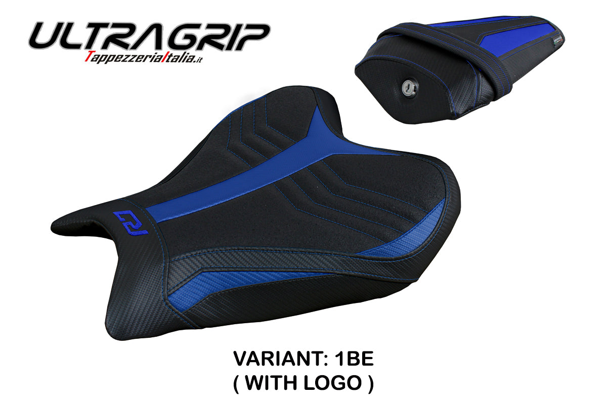 Yamaha YZF R7 2021-2025 Seat Cover Tappezzeria Italia Ultragrip in Blue and Black