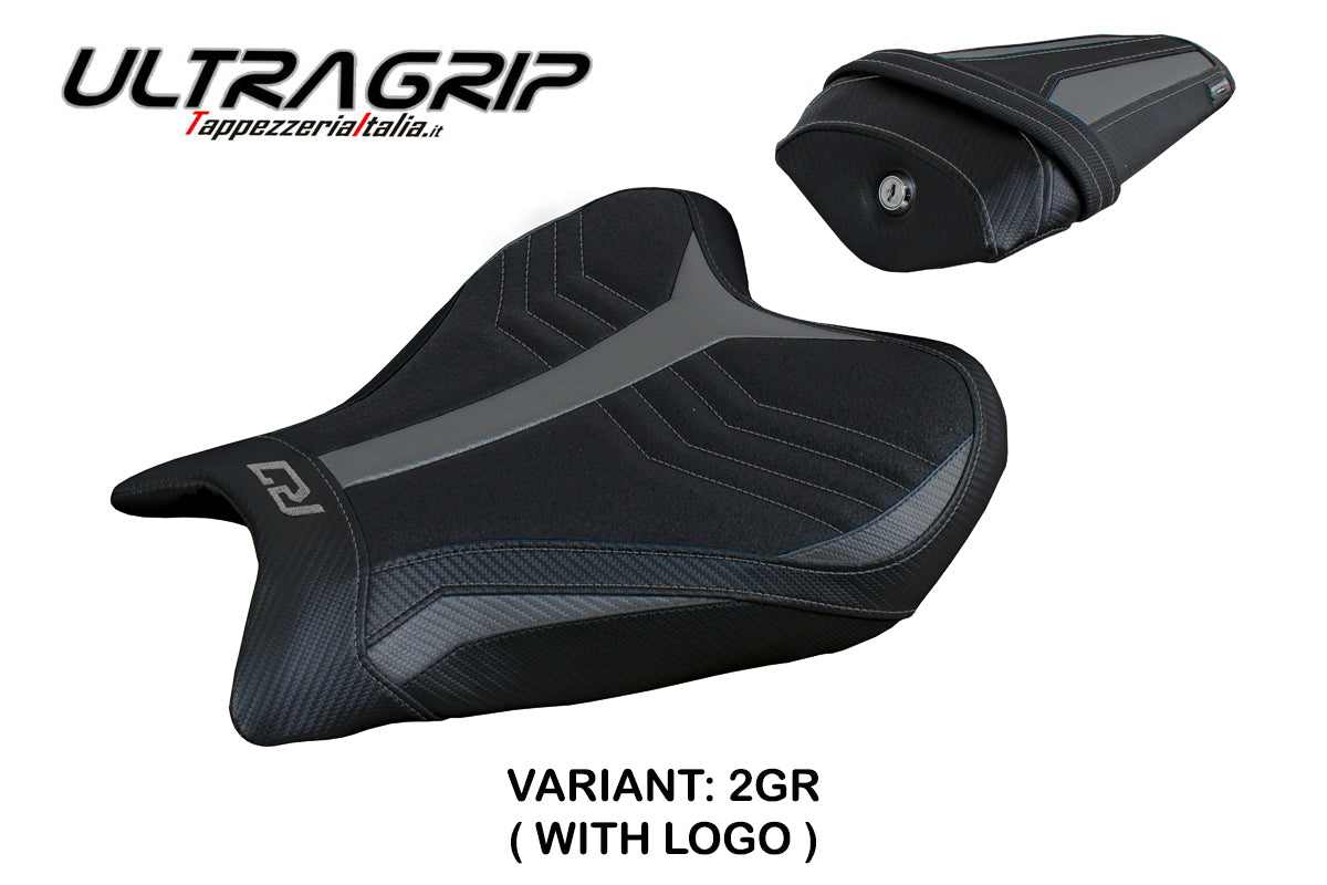 Yamaha YZF R7 2021-2025 Seat Cover Tappezzeria Italia Ultragrip in Grey and Black