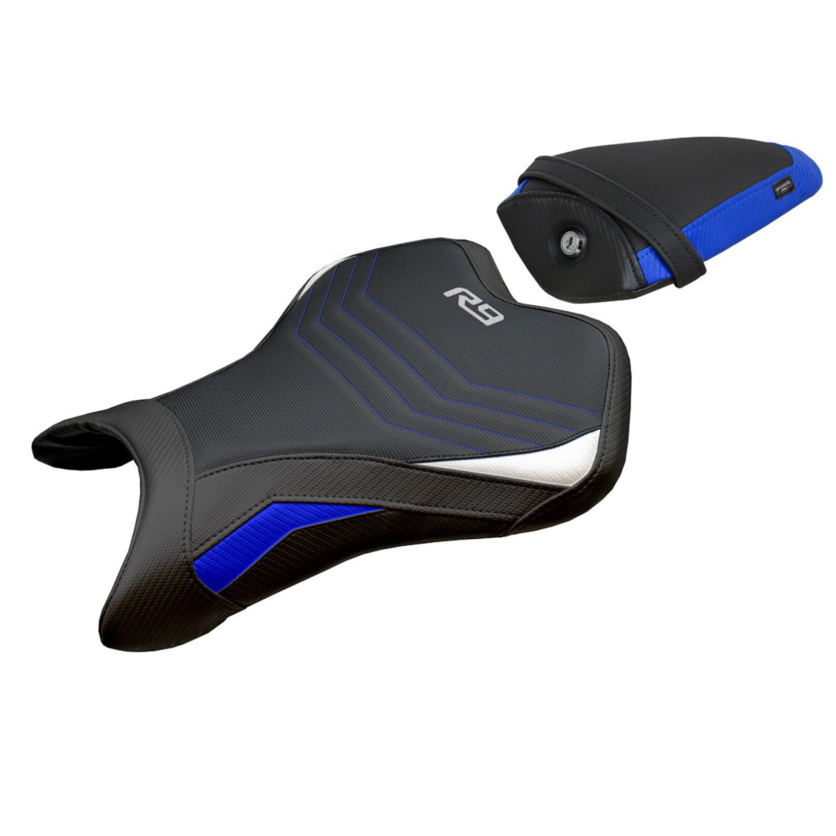 Yamaha R9 2025 Seat Cover Tappezzeria Comfort Blue White Black