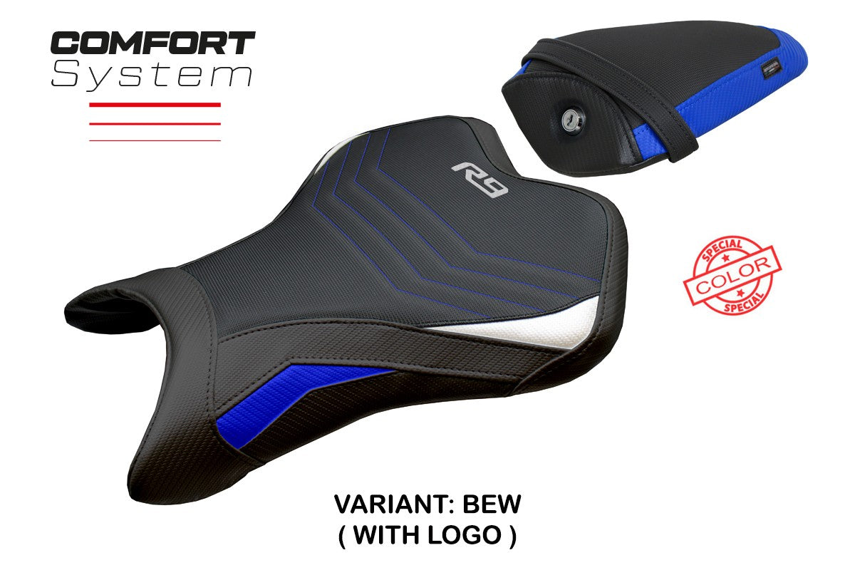 Yamaha R9 2025 Seat Cover Tappezzeria Comfort Blue White Black
