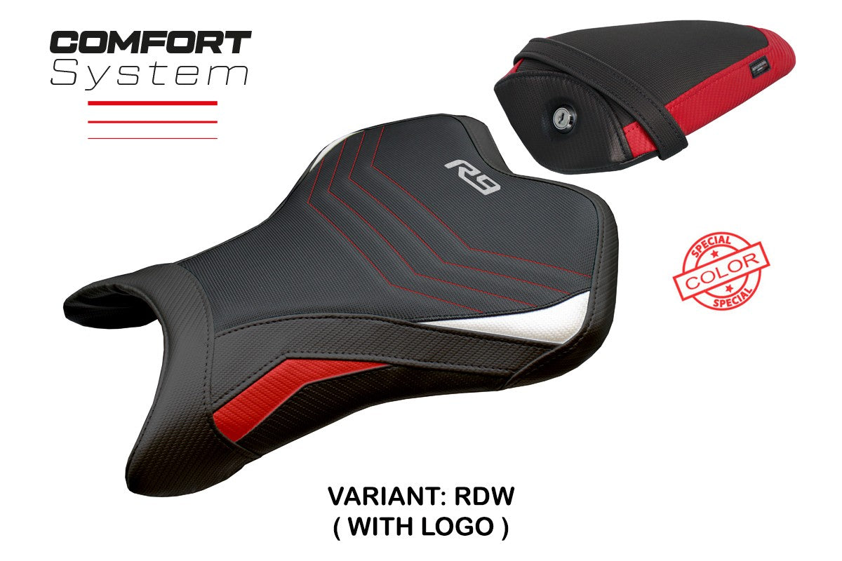 Yamaha R9 2025 Seat Cover Tappezzeria Comfort Red White Black