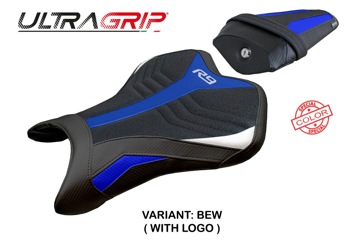 Yamaha R9 2025 Seat Cover Tappezzeria Ultragrip Blue White Black