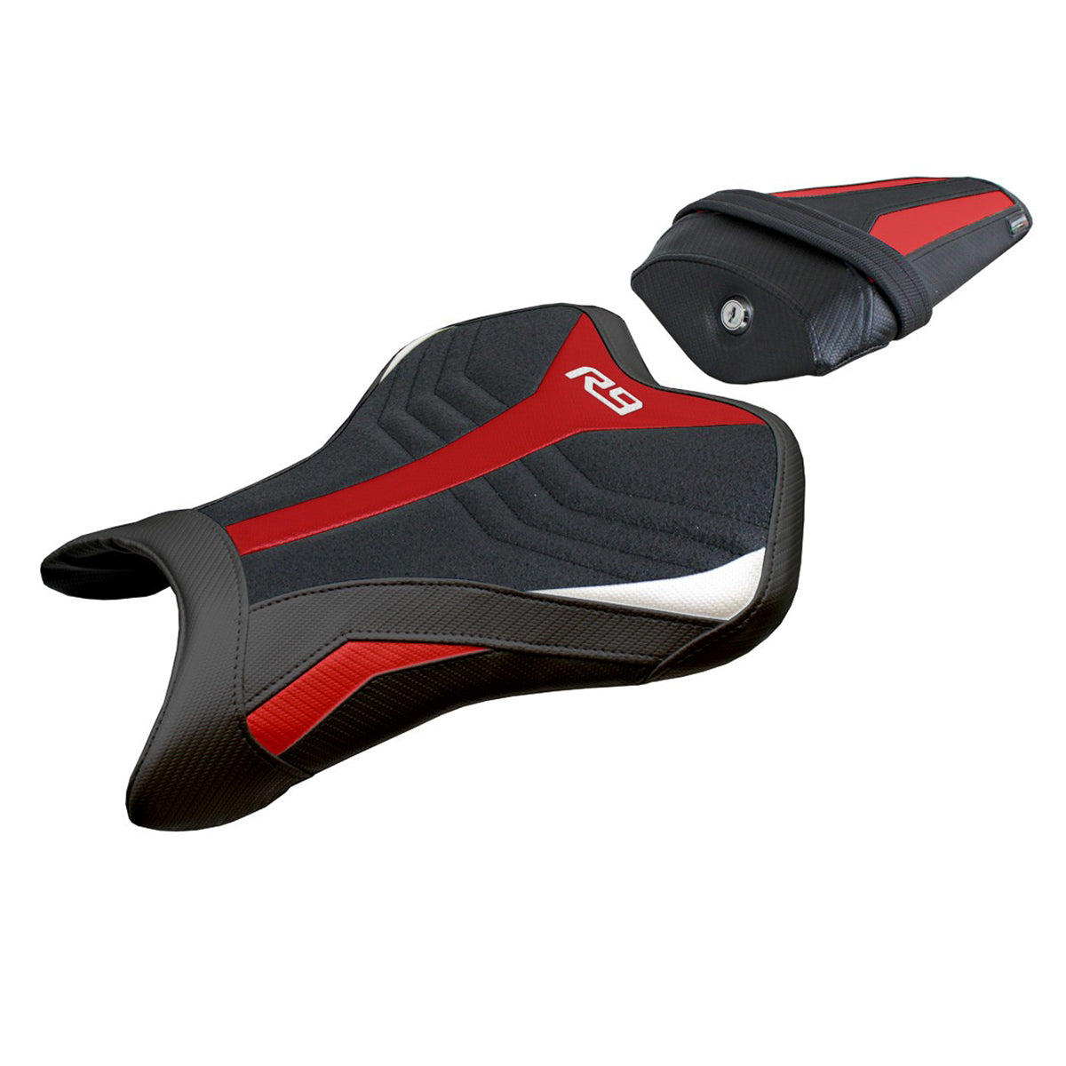 Yamaha R9 2025 Seat Cover Tappezzeria Ultragrip Red White Black