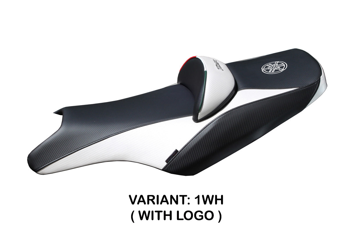 Yamaha T-Max 2008-2016 Seat Cover Tappezzeria Italia in White and Black