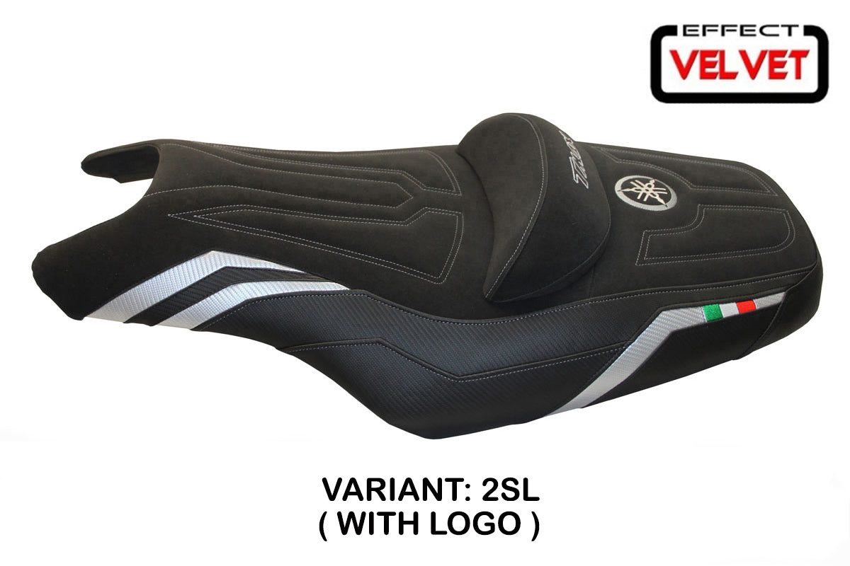 Yamaha T-Max 2008-2016 Seat Cover Tappezzeria Italia in Silver and Black