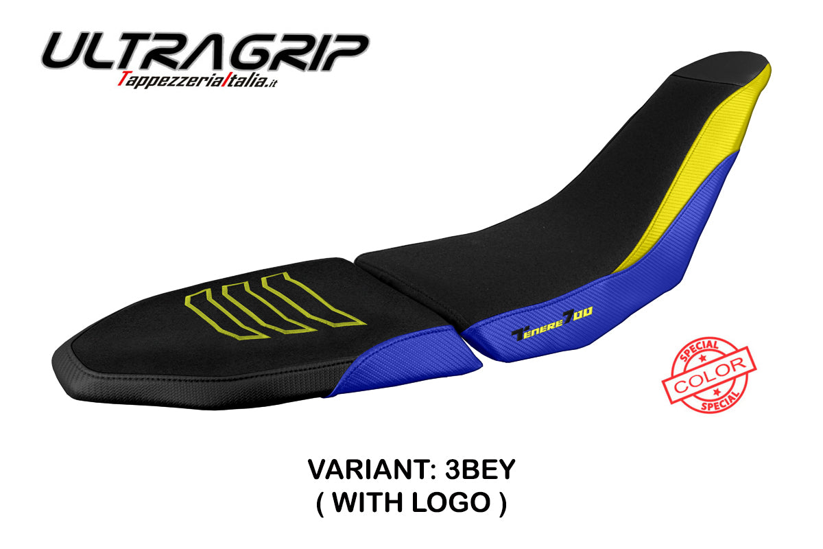 Yamaha Tenere 700 Raid 2022-2025 Seat Cover Tappezzeria Italia Ultragrip in Blue and Yellow
