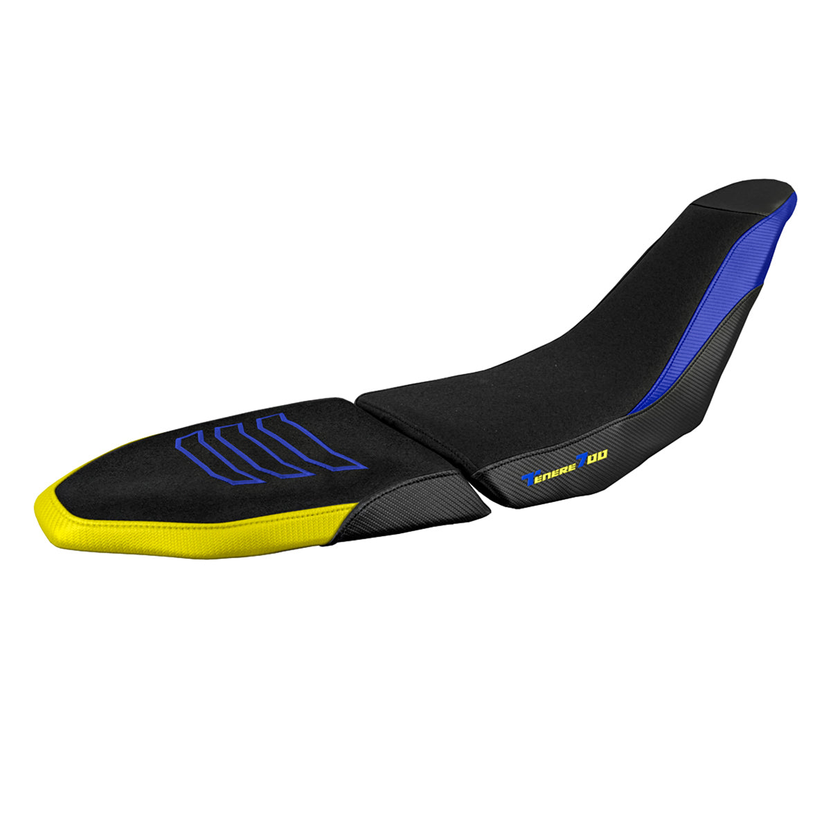 Yamaha Tenere 700 Raid 2022-2025 Seat Cover Tappezzeria Italia Ultragrip in Yellow and Blue