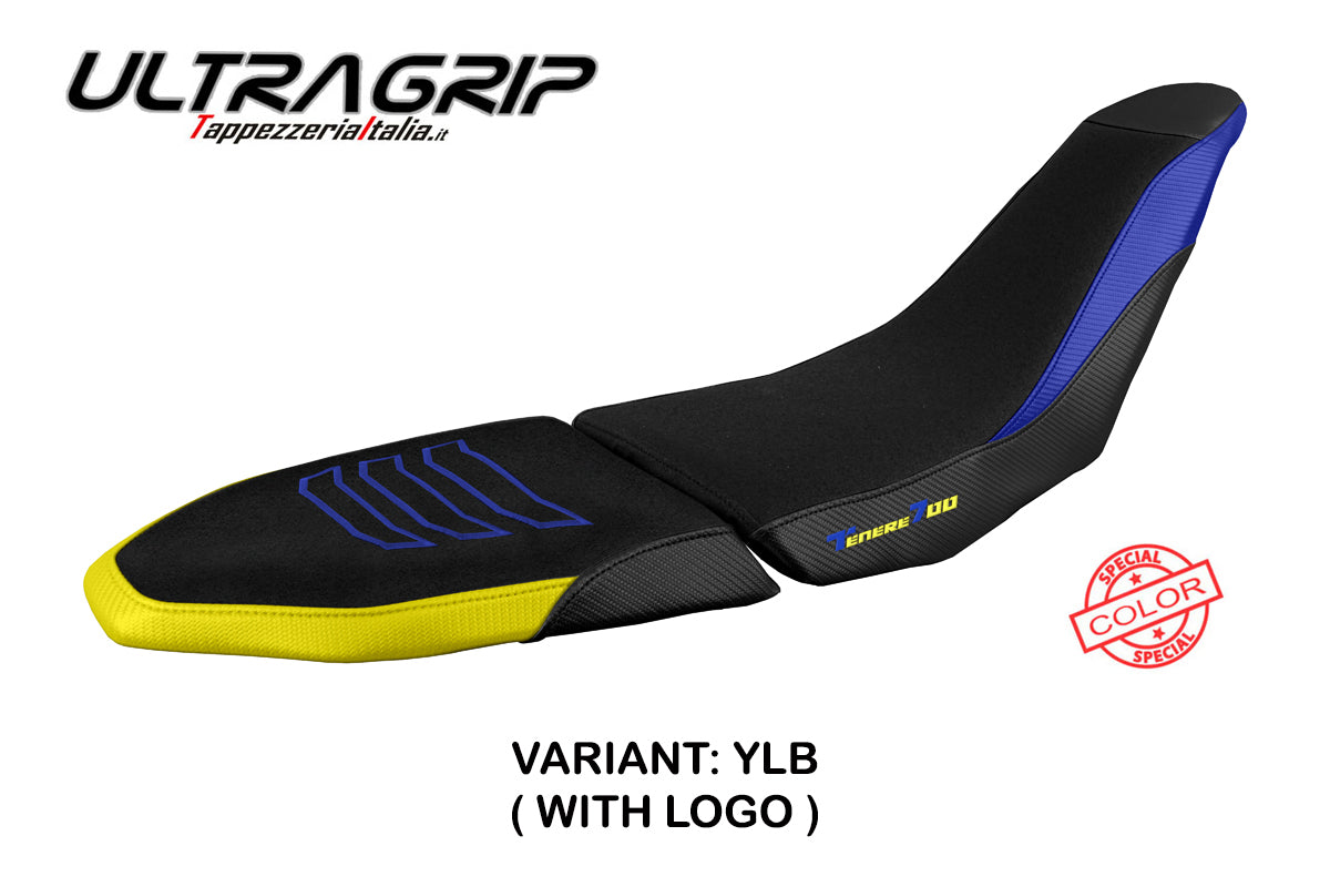 Yamaha Tenere 700 Raid 2022-2025 Seat Cover Tappezzeria Italia Ultragrip in Yellow and Blue