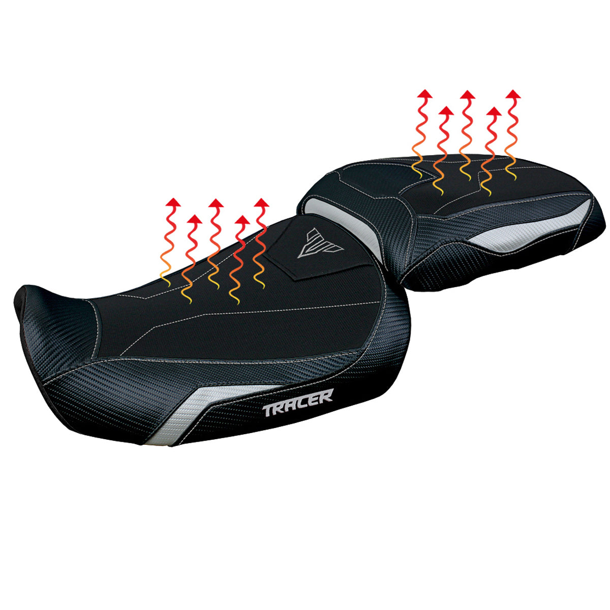 Yamaha Tracer 9 9GT 2021-2024 Seat Cover Tappezzeria Italia Comfort Heated in Silver