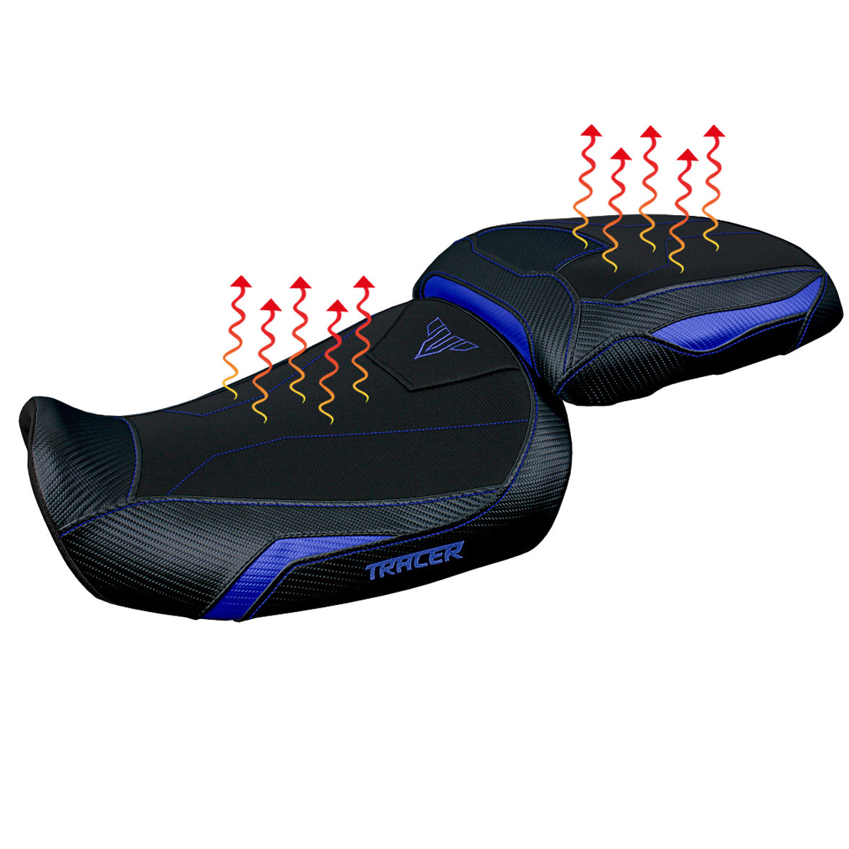 Yamaha Tracer 9 9GT 2021-2024 Seat Cover Tappezzeria Italia Comfort Heated in Blue