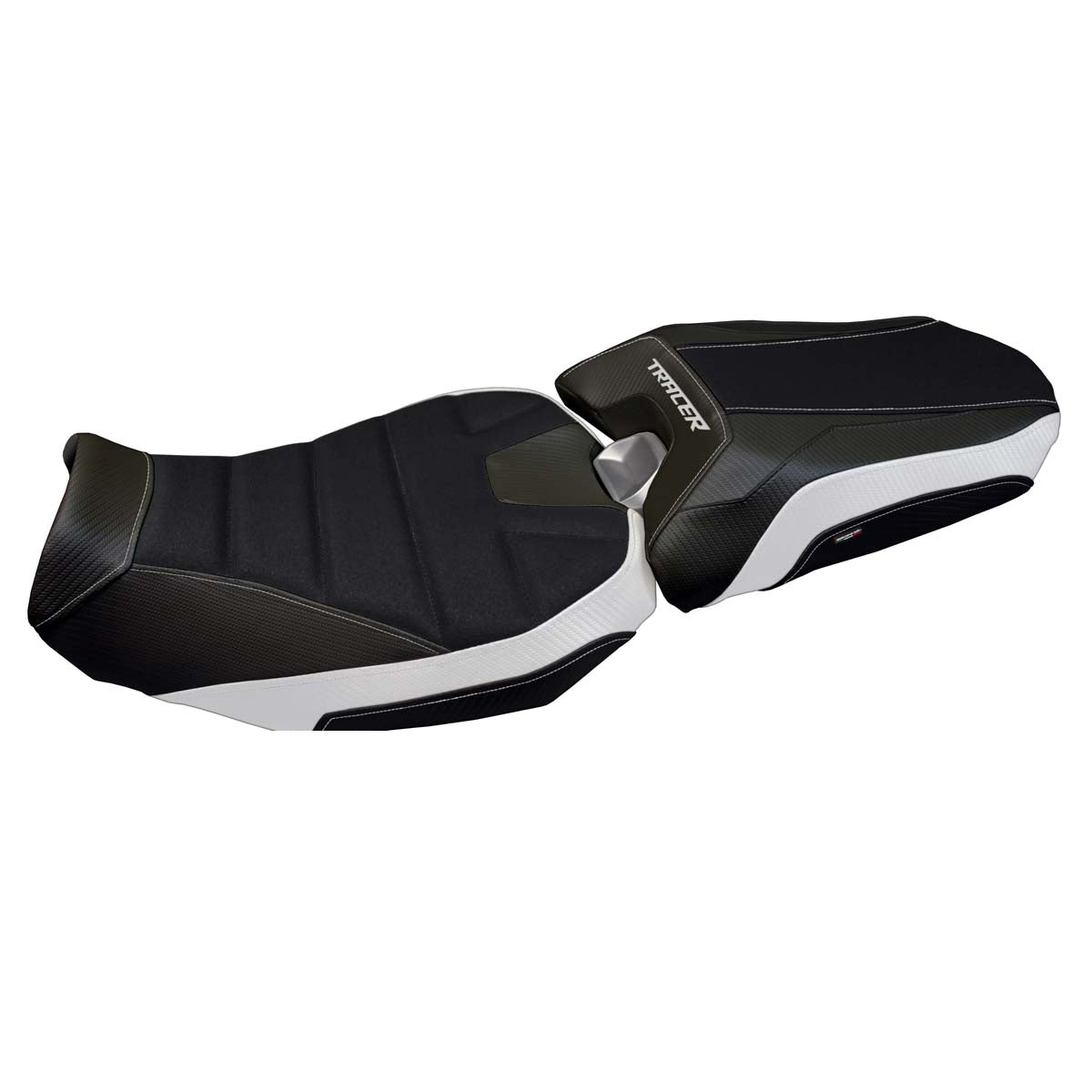 Yamaha Tracer 900 2018-2020 Seat Cover Tappezzeria Italia Ultragrip in White and Black