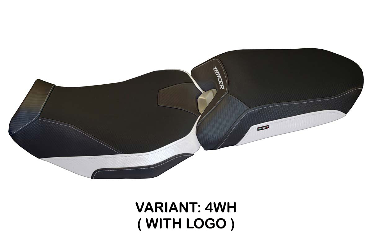 Yamaha Tracer 900 2018-2020 Seat Cover Tappezzeria Italia in White and Black