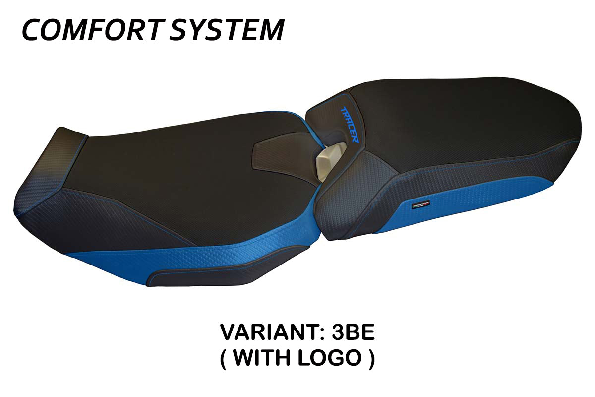 Yamaha Tracer 900 2018-2020 Seat Cover Tappezzeria Italia Comfort in Blue and Black