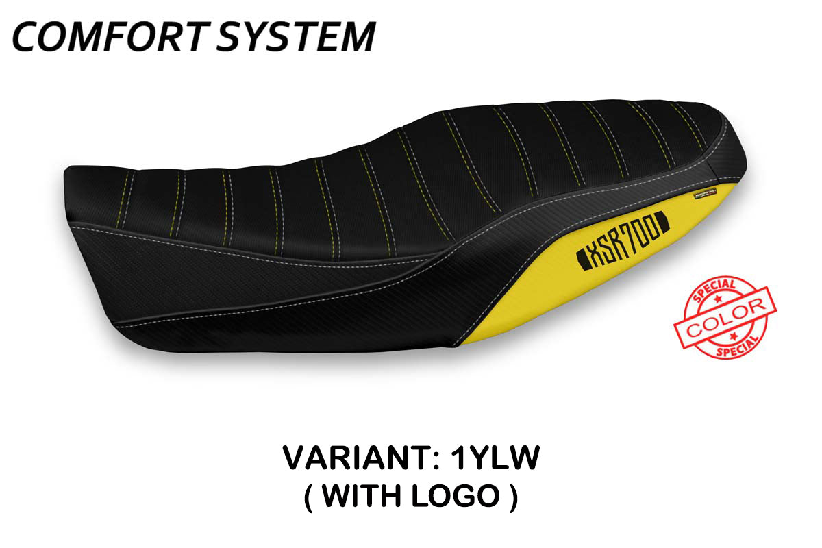 Yamaha XSR 700 2016-2020 Seat Cover Tappezzeria Italia Comfort in Yellow and White