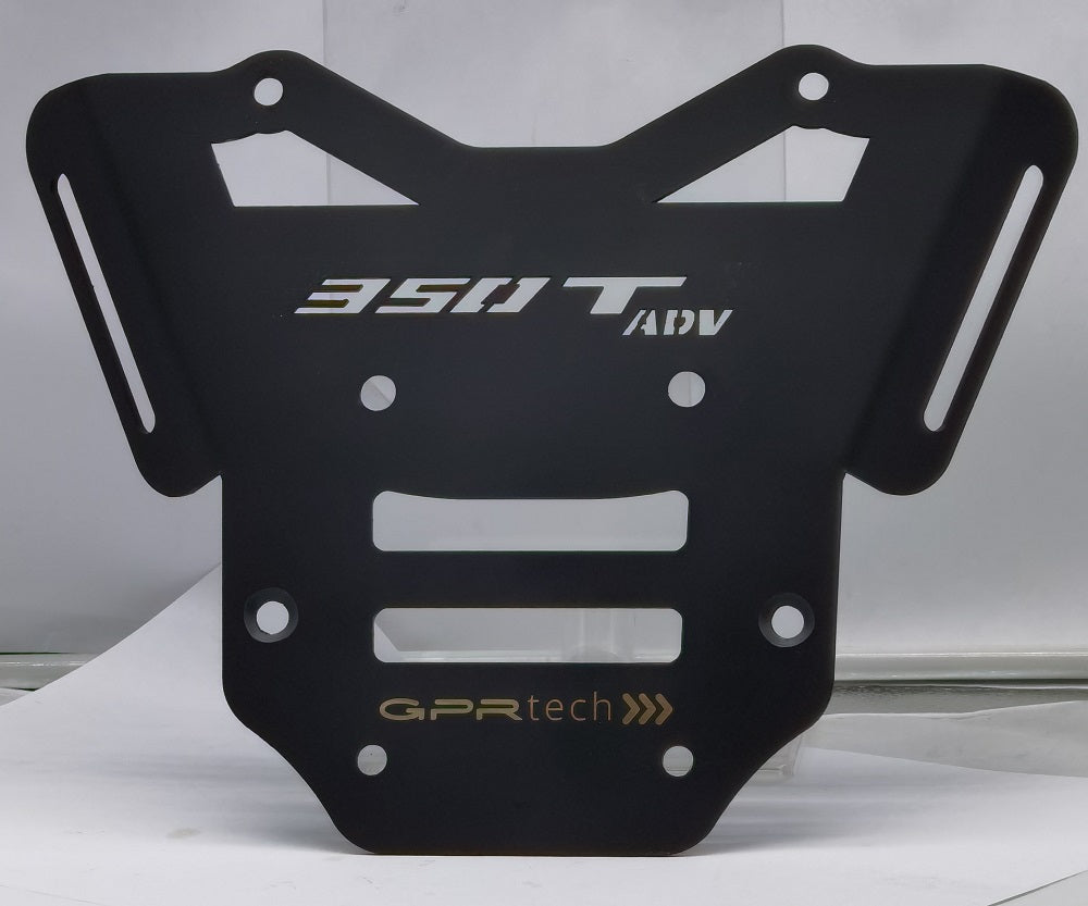 Zontes 350 T2 ADV 2022-2023 GPR Tech 35L Aluminum Top Case, Silver with Mounting Plate