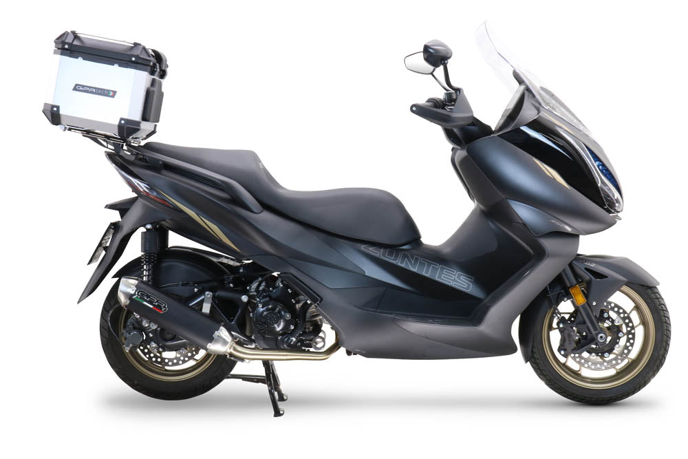 Zontes E 350 2023-2024 GPR Tech 45L Aluminum Top Case, Silver, with roof rack and mounting plate