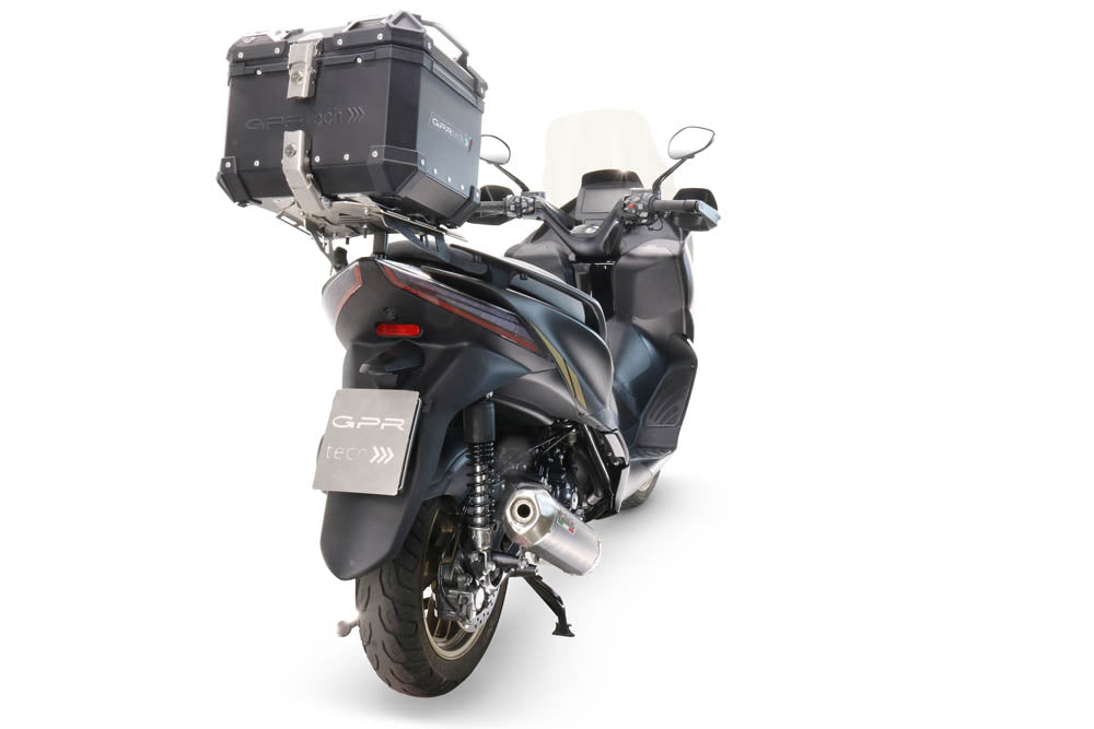 Zontes E 350 2023-2024 GPR Tech 45L Aluminum Top Case, Silver, with roof rack and mounting plate