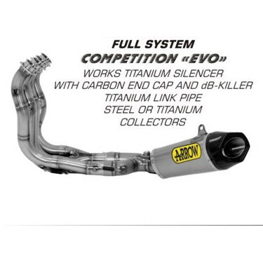 71145CKZ Arrow Competition EVO Titianium Exhaust for BMW S1000R 14-16