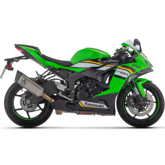 71509PTN Arrow Slip-on Exhaust Titanium  Dark  for ZX-6R 636 2024-25 Pista  WITH WELDED LINK-PIPE