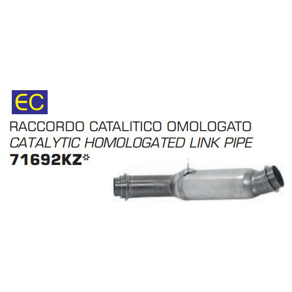 71692KZ Arrow Catalytic Homoloagted Link Pipe for KTM 1290 Super Duke GT 2017-2025