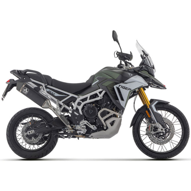 IN STOCK 72006VAN Arrow Veloce RACING Slip-on Exhaust, Aluminum Dark for Triumph Tiger 900 24-25