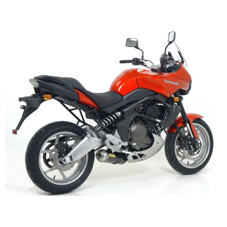 Arrow Maxi Race-Tech Exhaust, Aluminum Dark Kawasaki ER-6N / F & Versys 650 71698AON