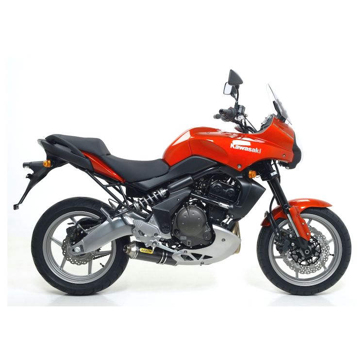 Arrow Maxi Race-Tech Exhaust, Aluminum Dark Kawasaki ER-6N / F & Versys 650 71698AON
