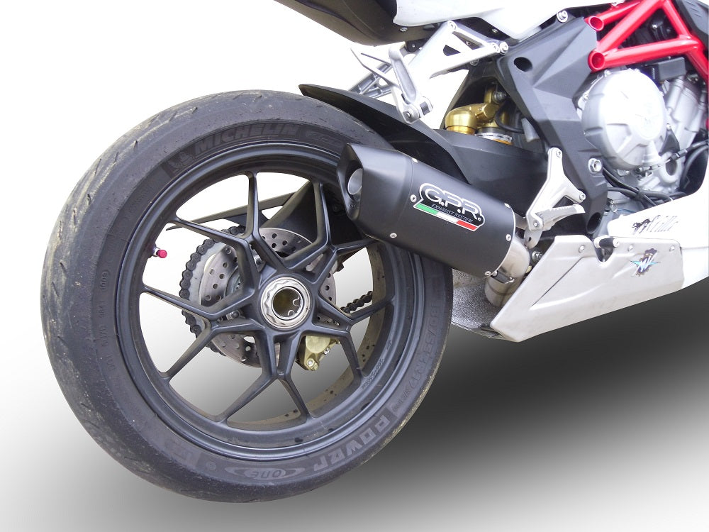 Mv Agusta Brutale 675 2012-15 Exhaust GPR Slip-on Furore Nero