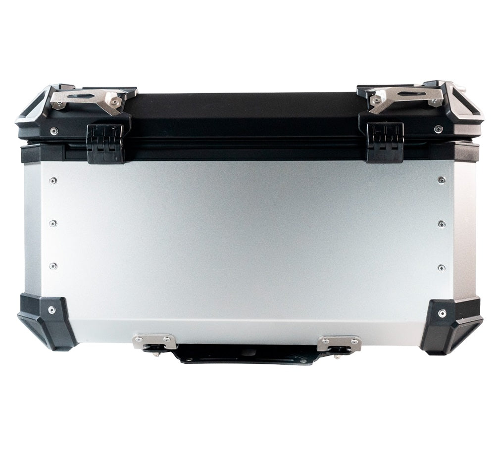 Suzuki V-STROM 650 2012-2016 GPR Tech 55L Aluminum Top Case, Silver with Mounting Plate