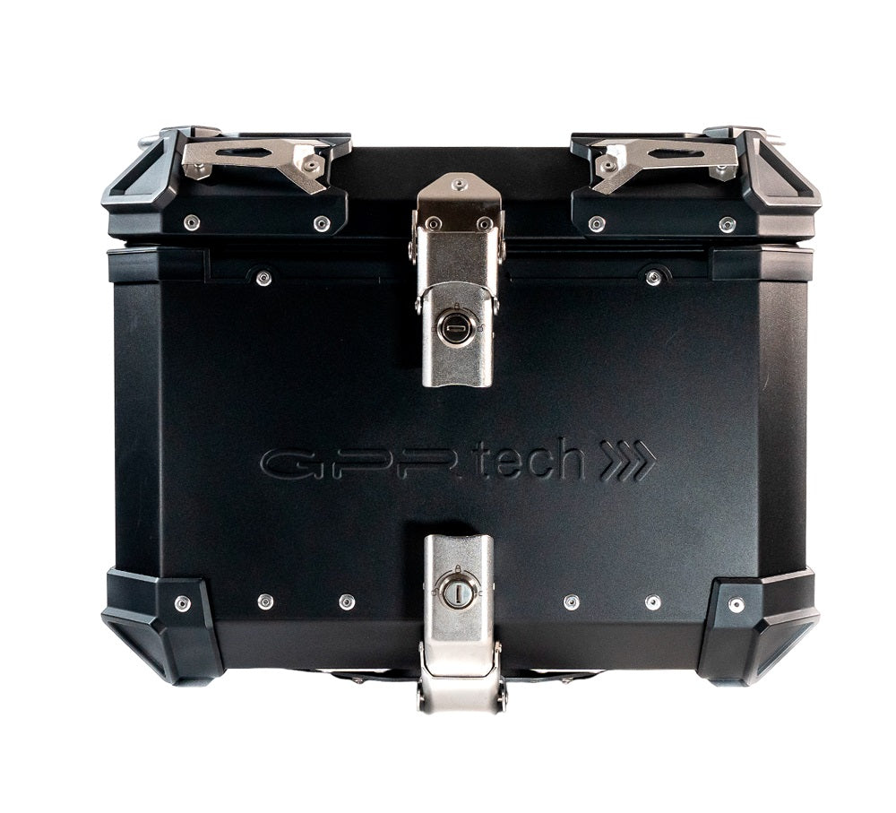 BMW R1250R R1250RS 2021-2023 GPR Tech 45L Aluminum Top Case, Black with Mounting Plate
